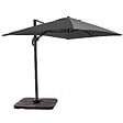 OVIALA - Parasol déporté 2x3 m et 4 dalles à remplir aluminium gris - Amalya - vignette