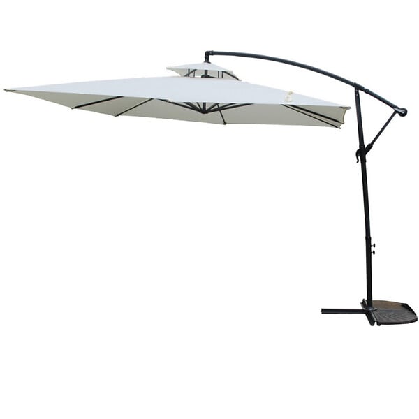 CONCEPT USINE - Parasol  ecru déporté rond 295 x 295 m CAPRI - large