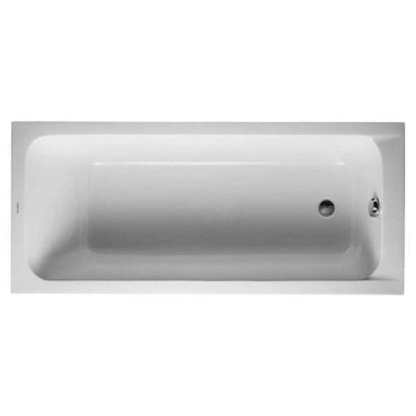 DURAVIT - Baignoire droite 170 X 75 D-Code + Pare bain AURYS Raywall noir mat gauche - large