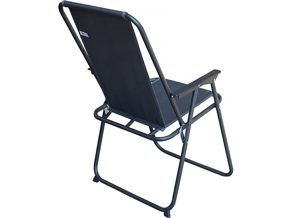 HABITAT ET JARDIN - Table et chaises de jardin avec parasol en métal "Convivia" - 6 places - Gris anthracite - large