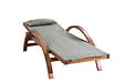 CONCEPT USINE - Transat en bois et toile PVC gris olive NAARI - vignette