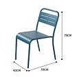 CONCEPT USINE - Lot de 6 chaises en acier bleu BERGAME - vignette