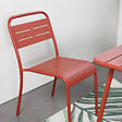 CONCEPT USINE - Lot de 4 chaises salon de jardin repas terracotta BERGAME - vignette