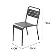 CONCEPT USINE - Lot de 6 chaises en acier gris foncé BERGAME - vignette