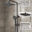 AICA SANITAIRE - AICA colonne de douche thermostatique avec douchette 3 jets, douche de tête 20 x 20 cm, ensemble de douche en acier inoxydable - vignette
