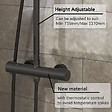 AICA SANITAIRE - AICA colonne de douche thermostatique avec douchette 3 jets, douche de tête 20 x 20 cm, ensemble de douche en acier inoxydable - vignette