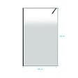 AURLANE - Paroi de douche 140x200cm - Verre degrade blanc effet brume - Encadrement noir mat - NEPHELIE - vignette
