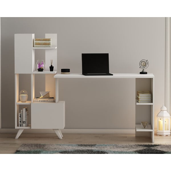 CONCEPT USINE - Bureau contemporain 9 rangements - blanc KUHMO $ - large