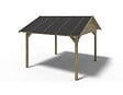 ALTANKA - Pergola de jardin 4.04x4.04m avec panneaux - traité - ALT127 - vignette