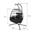 CONCEPT USINE - Fauteuil suspendu 2 places noir FARO - vignette