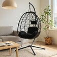 CONCEPT USINE - Fauteuil suspendu effet rotin noir CUZCO $ - vignette