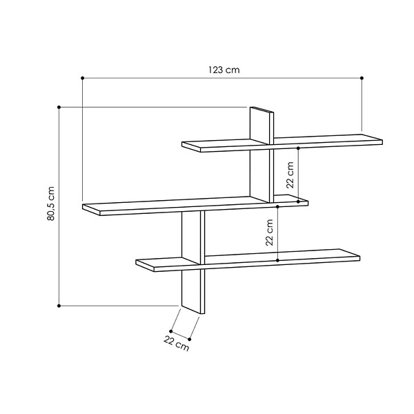 CONCEPT USINE - Etagère murale design TANA $ - large