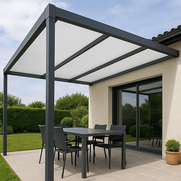 MCCOVER - PLAQUE POLYCARBONATE ALVÉOLAIRE 3500 x 980 x 16MM Opaline, ep.16 mm, l.98 cm, L.3,5 m - large