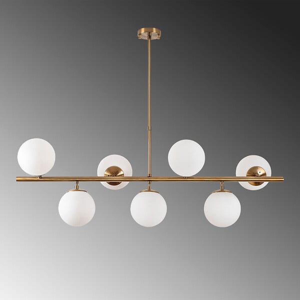 CONCEPT USINE - Suspension dorée 7 lampes VICTOIRE - large