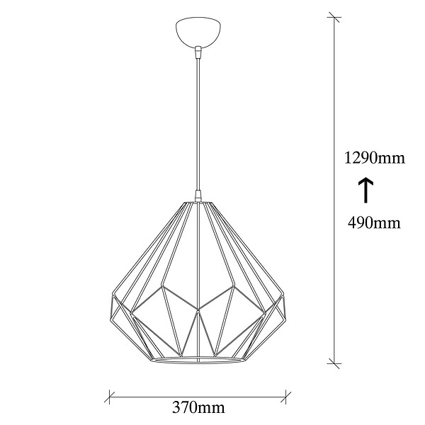 CONCEPT USINE - Suspension filaire en fer noir SASHA - large
