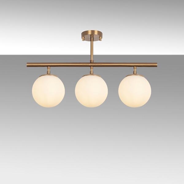 CONCEPT USINE - Plafonnier vintage - 3 lampes AMBRE - large