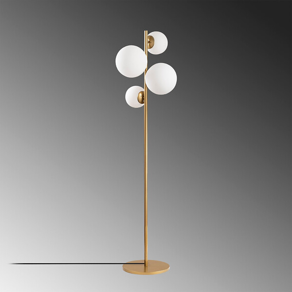 CONCEPT USINE - Lampadaire vintage doré - 4 lampes CANDICE - large