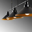 CONCEPT USINE - Suspension industreille noire 3 ampoules ERIKA - vignette