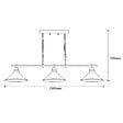 CONCEPT USINE - Suspension industreille noire 3 ampoules ERIKA - vignette