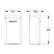 PRESTO - Sèche-mains sans contact mural compact Linea inox brossé - vignette