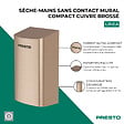 PRESTO - Sèche-mains sans contact mural compact Linea cuivre brossé - vignette