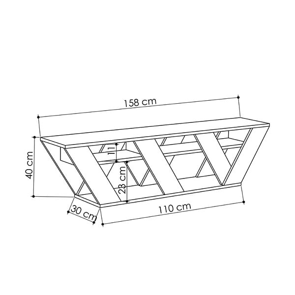 CONCEPT USINE - Meuble TV design gris anthracite 158 cm NOLI - large