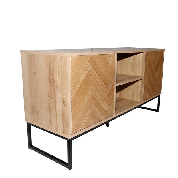 CONCEPT USINE - Buffet effet chevron 2 portes et 2 niches CHEVRON - large
