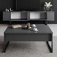 CONCEPT USINE - Meuble TV anthracite et noir 2 portes 180cm LUXOR - vignette