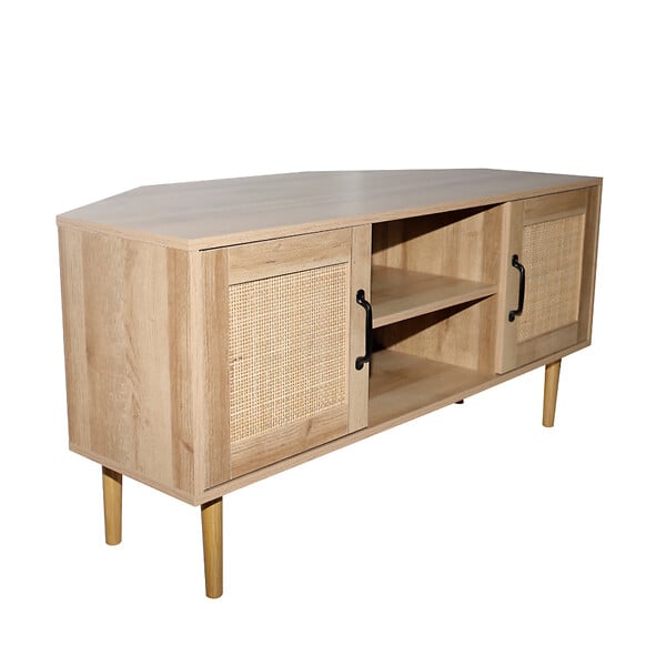 CONCEPT USINE - Meuble TV d'angle 115 cm effeffet cannage ARTIC $ - large
