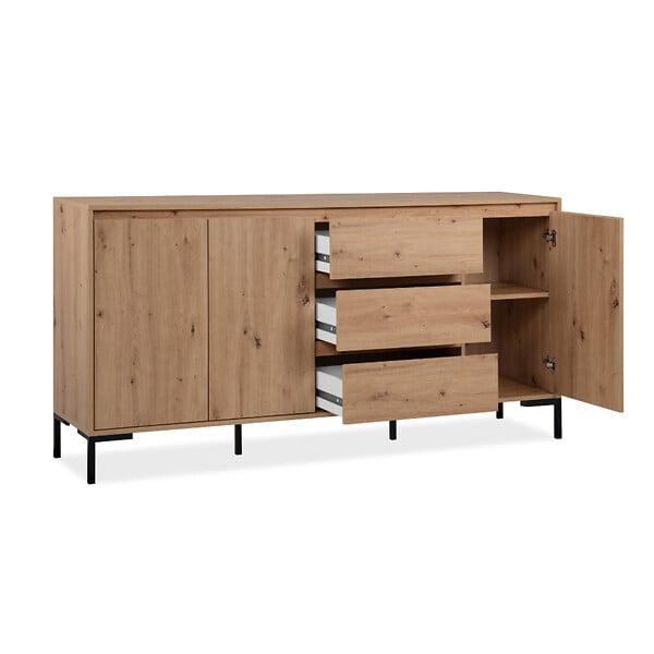 CONCEPT USINE - Buffet en bois avec placards et tiroirs NAVI $ - large