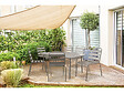 HABITAT ET JARDIN - Table et chaises de jardin en métal "Bilbao" - 6 places - Taupe - vignette