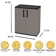 ARTPLAST - Armoire de Rangement Grise Armoire basse 2 portes Polypropylène - Meuble de rangement 68 x 37 x h84 cm ArtPlast - vignette