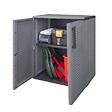 ARTPLAST - Armoire de Rangement Grise Armoire basse 2 portes Polypropylène - Meuble de rangement 68 x 37 x h84 cm ArtPlast - vignette