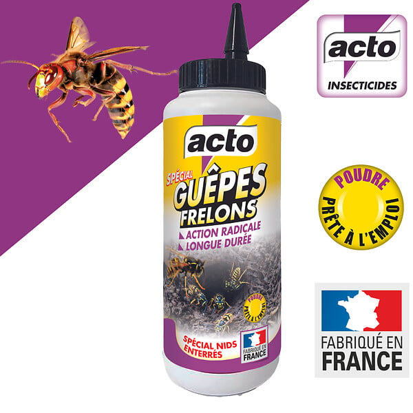 ACTO - Poudre nids de guêpes - frelons enterrés - large