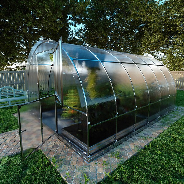 KLASIKA GREENHOUSES - Serre de jardin KLASIKA TUBE PREMIUM 3 x 4 m (12 m²), 6 mm avec revêtement en polycarbonate - large