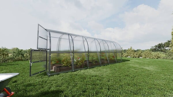 KLASIKA GREENHOUSES - Serre de jardin KLASIKA BALTIC EXTRA LT 3 x 6m (18 m²), 4 mm avec revêtement en polycarbonate - large
