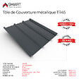 BRAVO THE SMART SOLUTION - Tôle bac acier - Toiture - Couverture - plaque TR45 Coloris Gris Anthracite RAL 7016 Dimensions 2000x1050x0.63mm - vignette