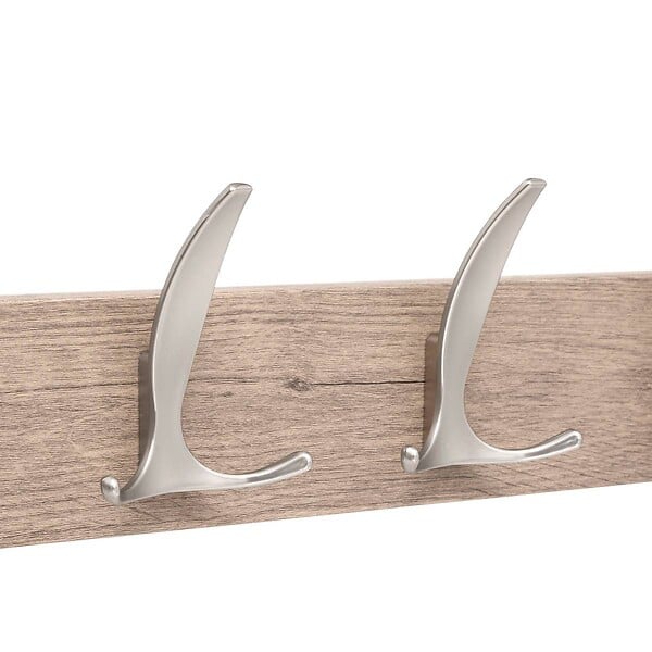 5 FIVE SIMPLY SMART - Patère Aly 4 têtes L45cm bois clair gris - large
