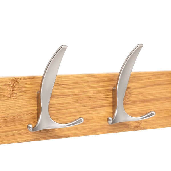 5 FIVE SIMPLY SMART - Patère Aly 4 têtes L45cm bois naturel gris - large
