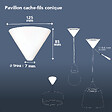 TIBELEC - Pavillon plastique conique diamètre 125mm hauteur 85mm bc - vignette