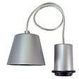 TIBELEC - Monture suspension plastique argentée douille E27 60W - vignette