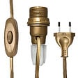 TIBELEC - Adaptateur bouteille E14 interrupteur fil et fiche or - vignette