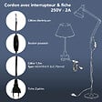 TIBELEC - Cordon H03VVH2F inter fiche longueur 1.5m NR CS - vignette