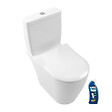 VILLEROY ET BOCH - WC à poser compact sans bride sortie horizontale  Avento avec abattant frein de chute et SlimSeat + Nettoyant - vignette