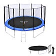 HAPPY GARDEN - Pack Premium Trampoline 370cm réversible vert / bleu PERTH + filet, échelle, bâche et kit d'ancrage - vignette