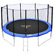 HAPPY GARDEN - Pack Premium Trampoline 430cm réversible bleu / vert MELBOURNE + filet, échelle, bâche et kit d'ancrage - vignette