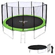 HAPPY GARDEN - Pack Premium Trampoline 430cm réversible bleu / vert MELBOURNE + filet, échelle, bâche et kit d'ancrage - vignette