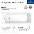 VILLEROY ET BOCH - Baignoire droite 170 X 70  Architectura acrylique - vignette