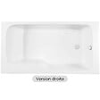 JACOB DELAFON - Baignoire bain douche Malice, version droite Blanc brillant 170 x 90 - vignette