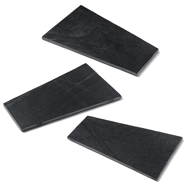 RO'MA NATURE - Pas japonais Trapèze Ardoise Noire 80x30/50x3 cm (lot de 10) - large